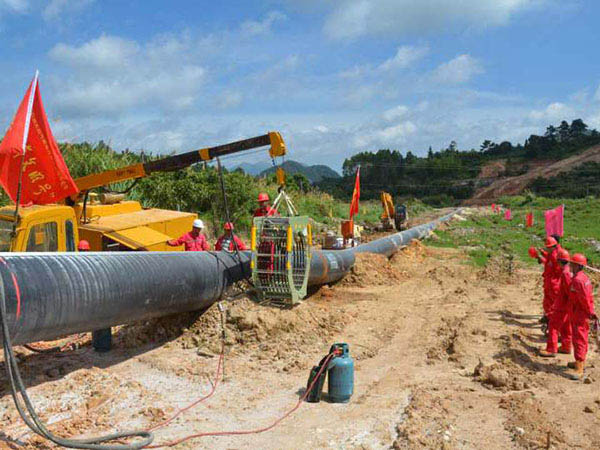 烟台某**气公司与我公司签署3PE防腐钢