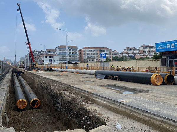 烟台某供热公司与我公司签署热力保温钢管供